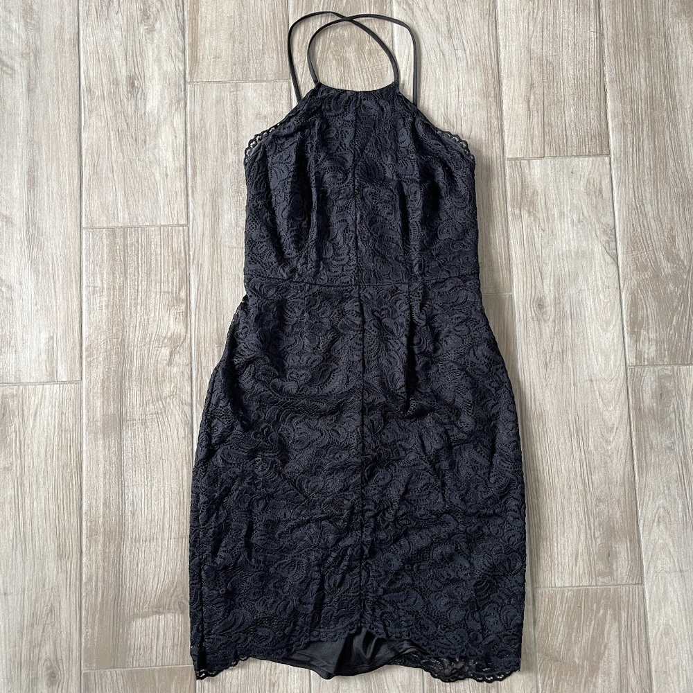 [Laundry by Shelli Seal] Lace Black Cocktail Dress